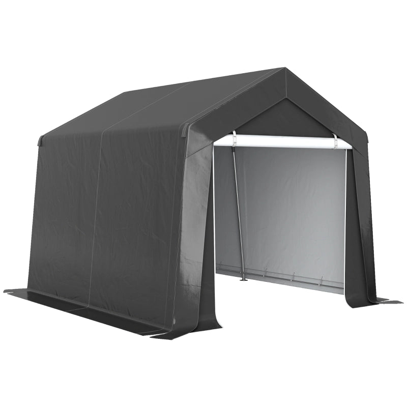Tenda garage 3x3 m impermeabile in acciaio zincato con ingresso a zip e finestra posteriore