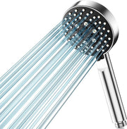 Douchekop con 5 tipi di getto, design turbodo, alta pressione, doccia a mano, economizzatore d'acqua per la doccia e il bagno
