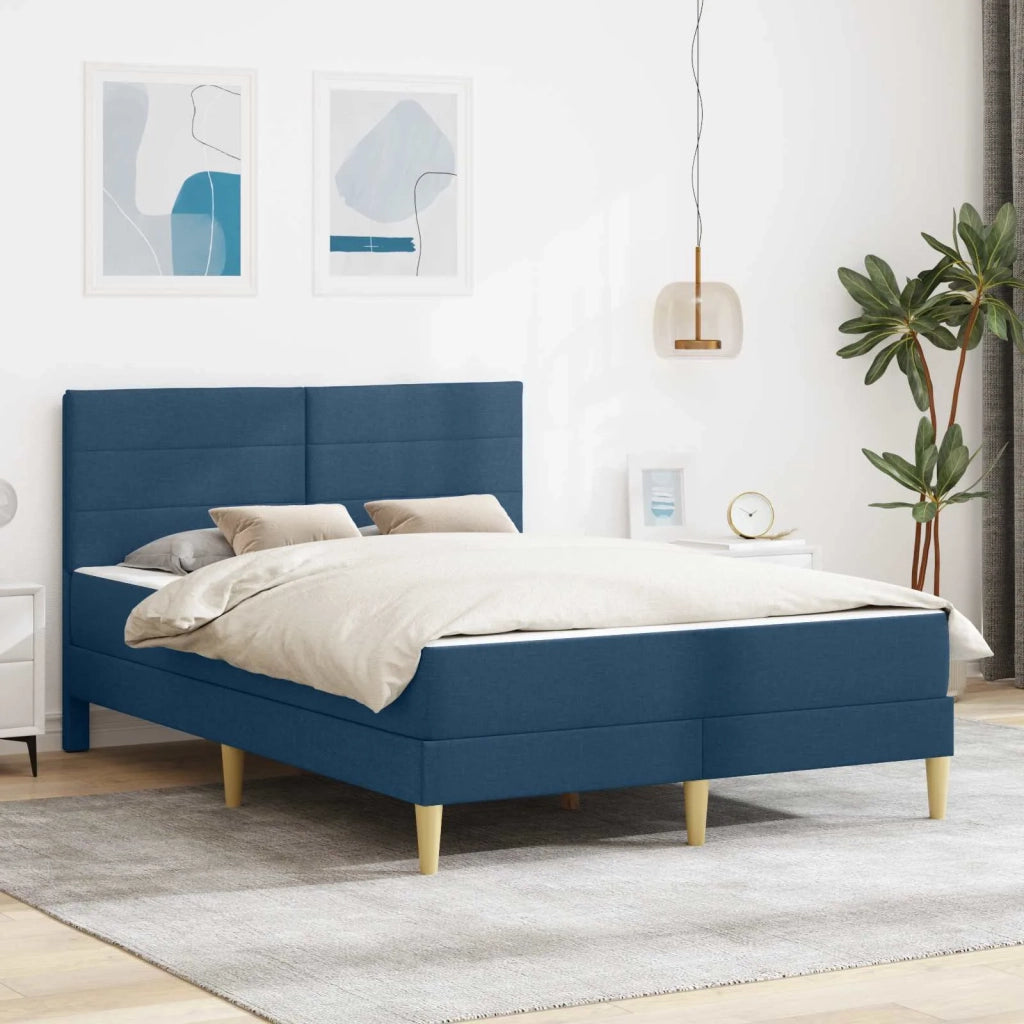 Struttura del letto Blu 140 x 200 cm Poliestere