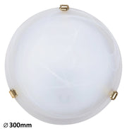 Plafoniera rotonda 30cm vetro alabastro bianco E27 Rabalux