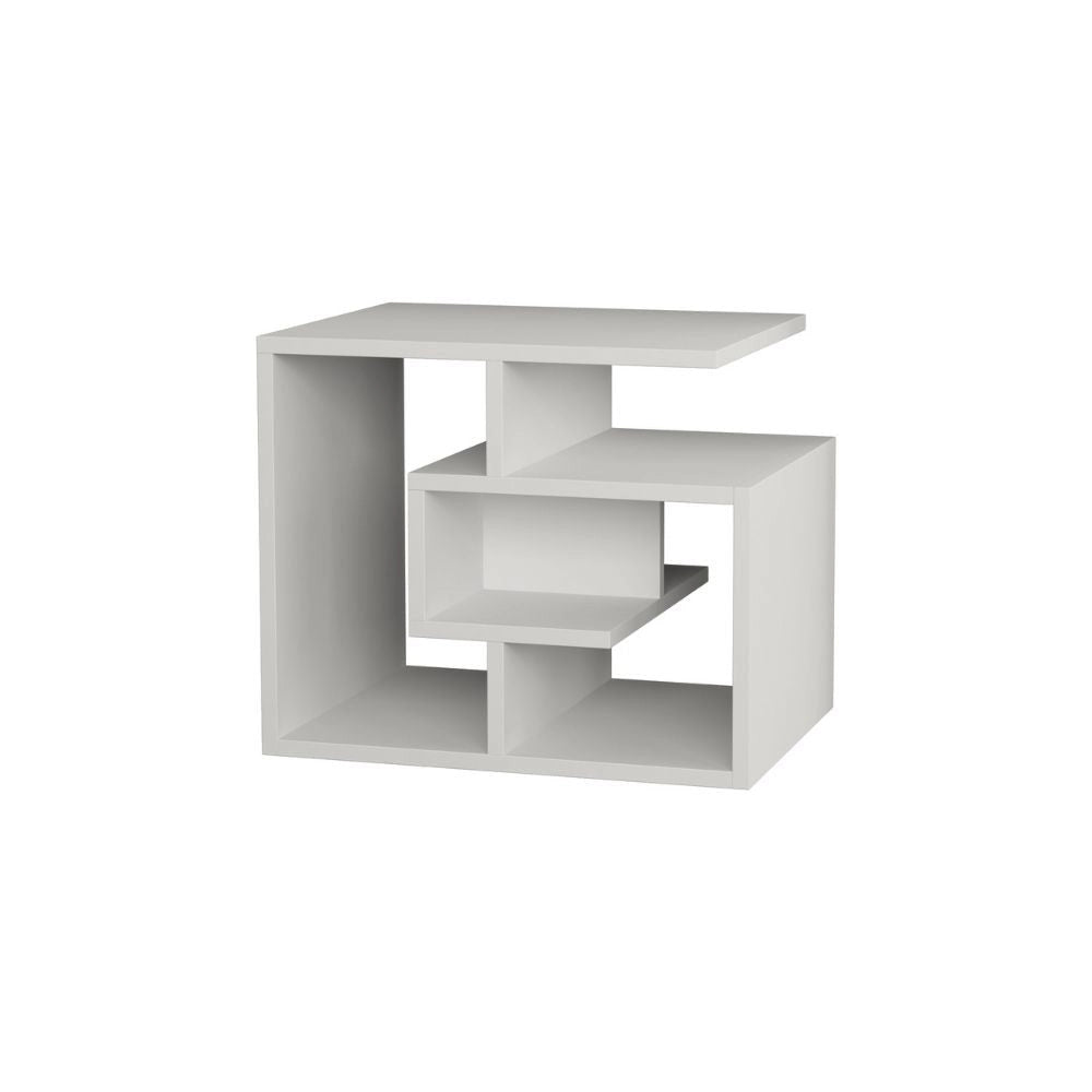 Tavolino da salotto 54x40x45 cm Labirent bianco