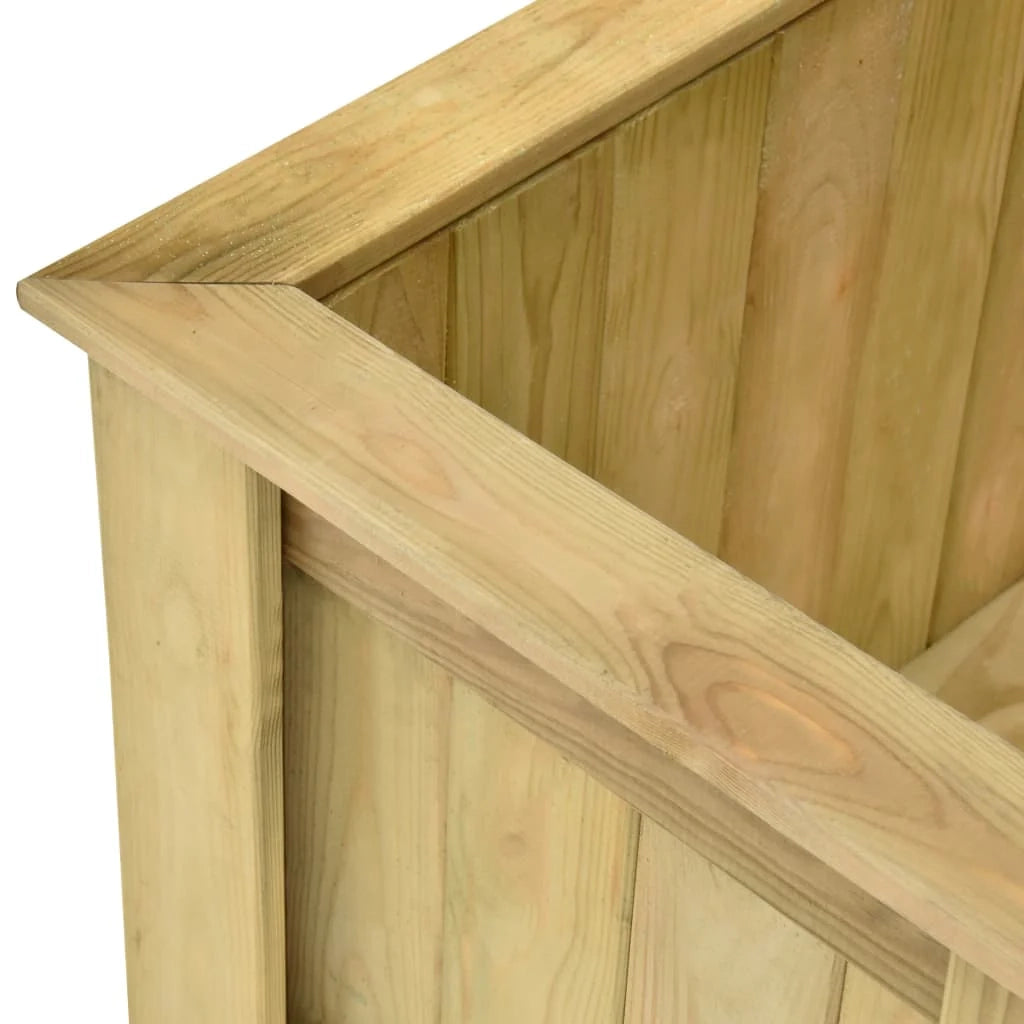 Fioriera rialzata 196 cm in legno di pino impregnato 02_0000844