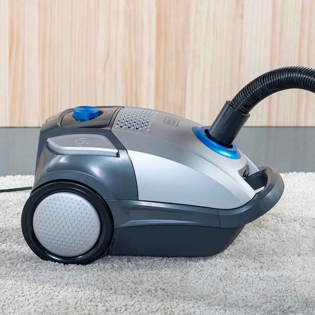 Black+decker aspirapolvere con sacco 800w 3,5lt filtro hepa, spazzola parquet bxvmb700e
