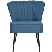 Poltrona | Sedia da Cocktail Blu in Tessuto