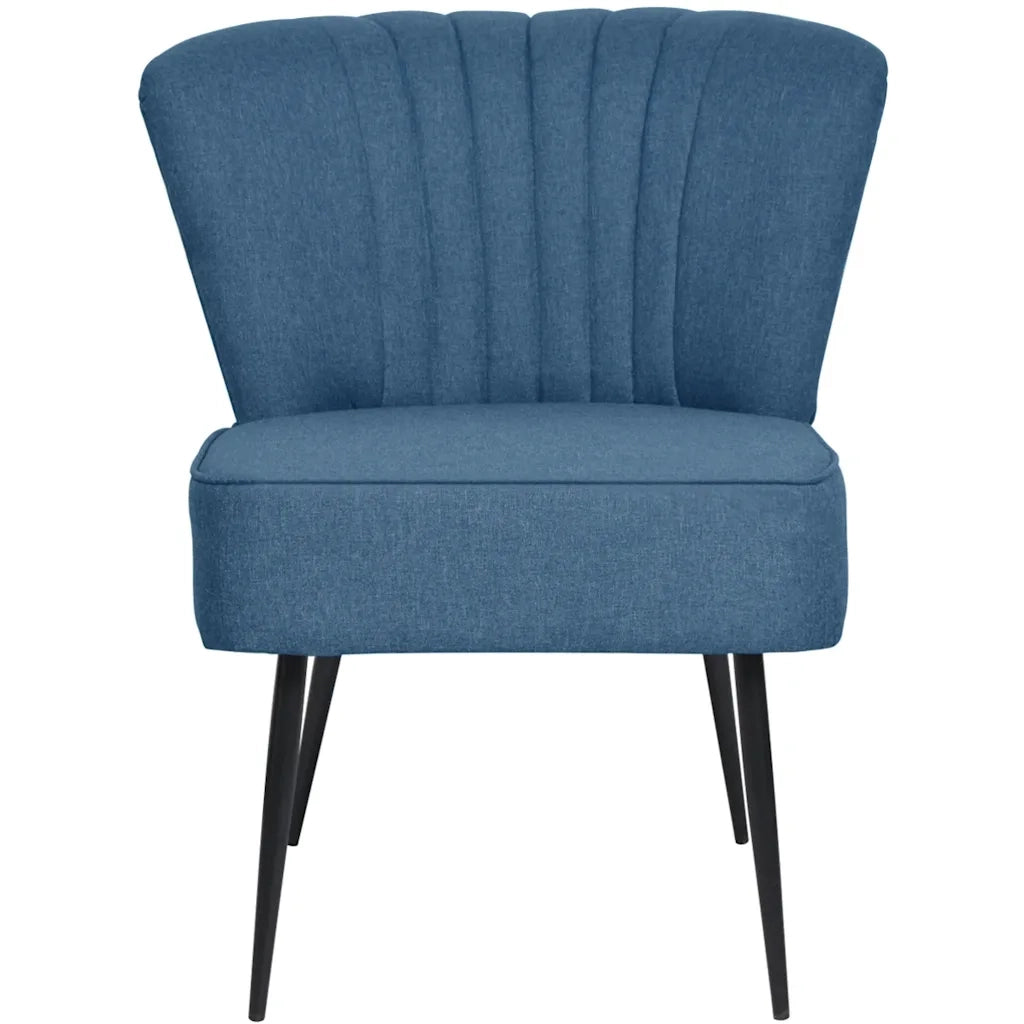 Poltrona | Sedia da Cocktail Blu in Tessuto