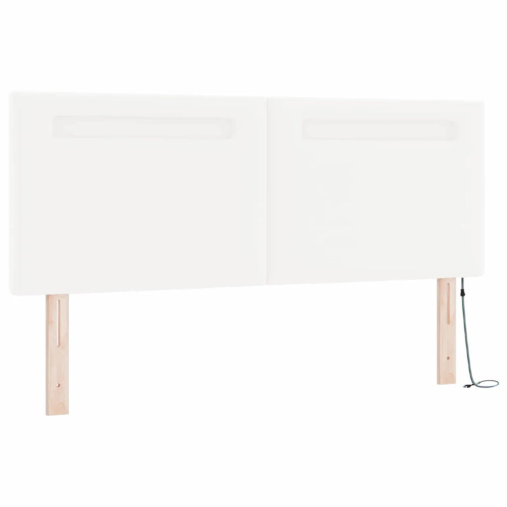 Letto a molle con materasso Bianco 140 x 190 cm Pelle sintetica 3339049