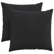Cuscini da Divano 2 pz | Cuscini per sedie Nero 45 x 45 cm Tessuto in Cords