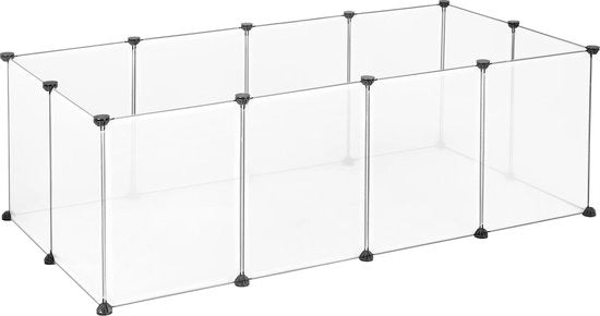 Ren per Animali da Casetta per Bambini - 140x72x46 cm - Transparante