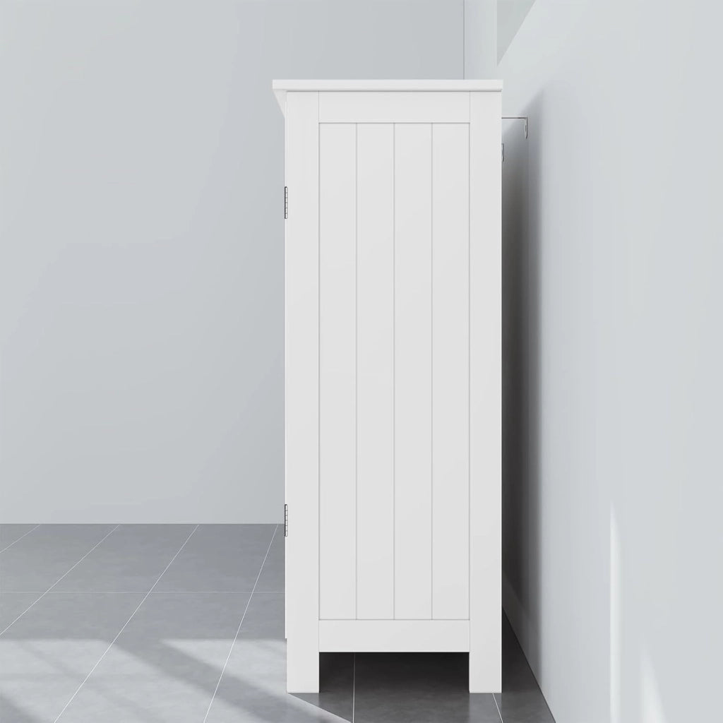 Mobile da Bagno Bianco Con 3 Cassetti e 2 Scomparti Regolabili, Portaoggetti per Camera da Letto/Corridoio/Cucina, 60x30x81cm