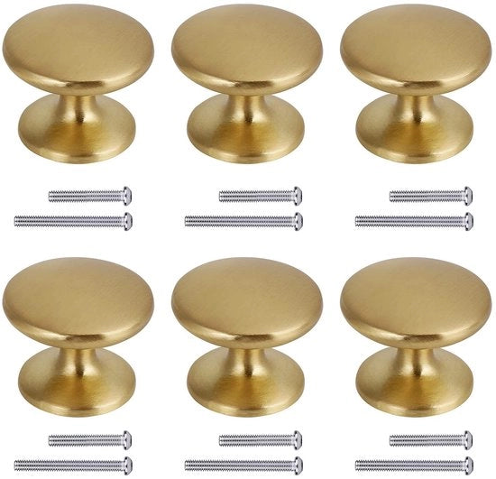 Maniglie per porte in oro - Maniglie per mobili - Maniglie per armadi - Maniglie per cassetti - 27 mm - Progettazione professionale