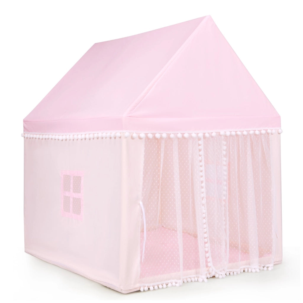Tenda da gioco per bambini grande tenda casetta con materassino imbottito, Tenda con zanzariera e 2 finestre-Tende e Casette per bambini