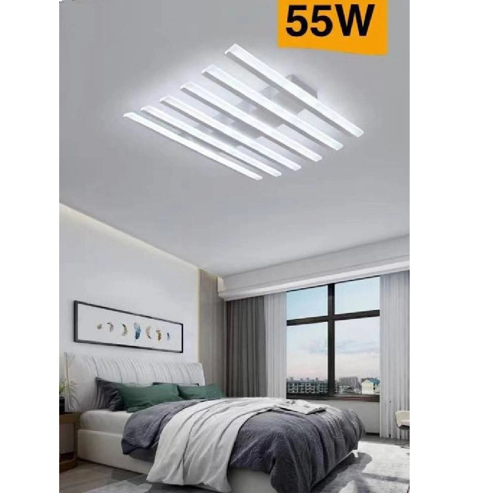Trade Shop - Plafoniera Led Moderna 55 Watt Finitura Bianca Luce Naturale Fredda Calda C47-b -