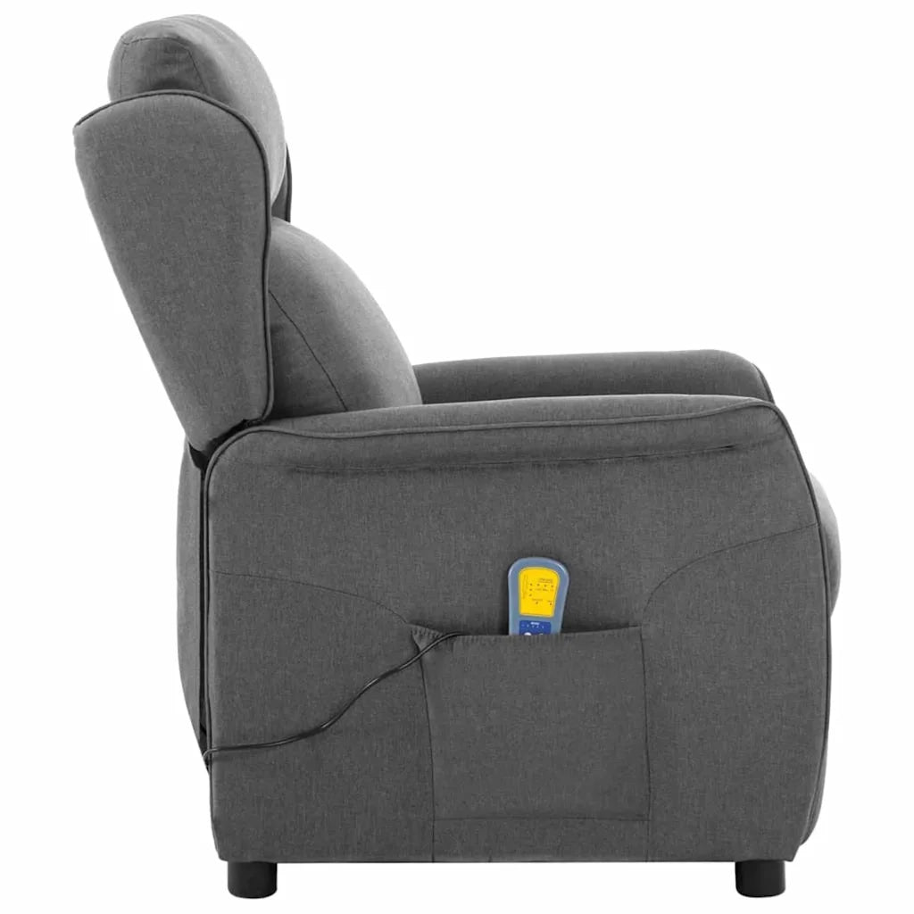 Poltrona | Sedia da massaggio Grigio chiaro 93.5 x 67.5 x 101.5 cm Tessuto