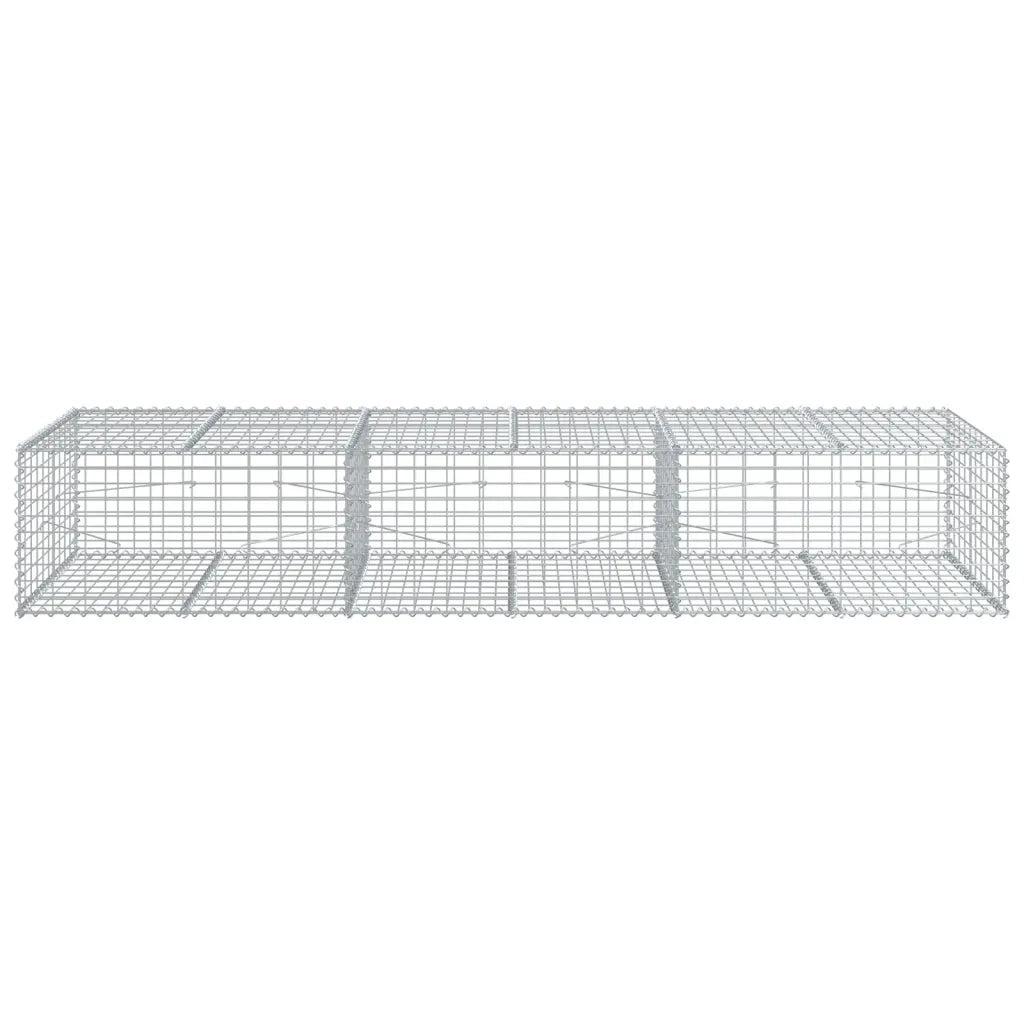 Cesto Gabbione con Copertura 300x100x50 cm in Ferro Zincato