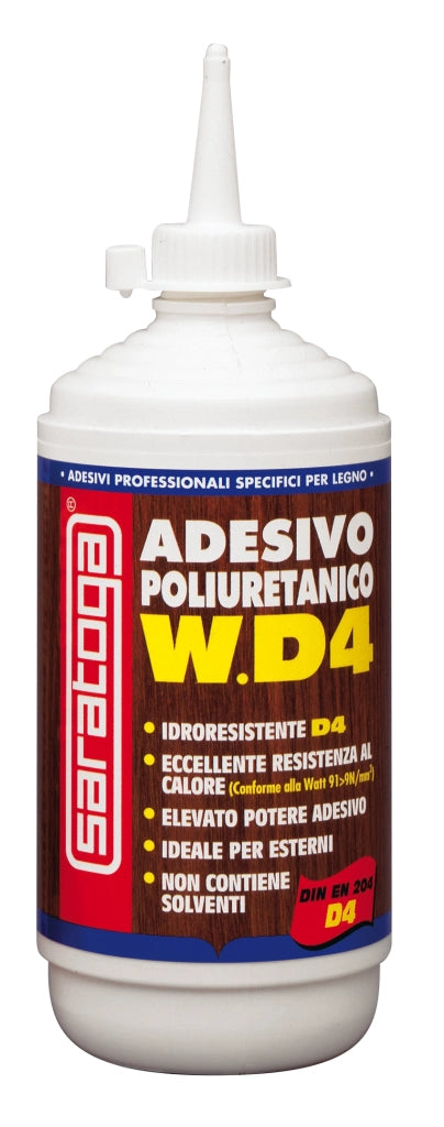 SARATOGA WD4 Adesivo poliuretanico per legno e esterni resistente all'acqua D4
