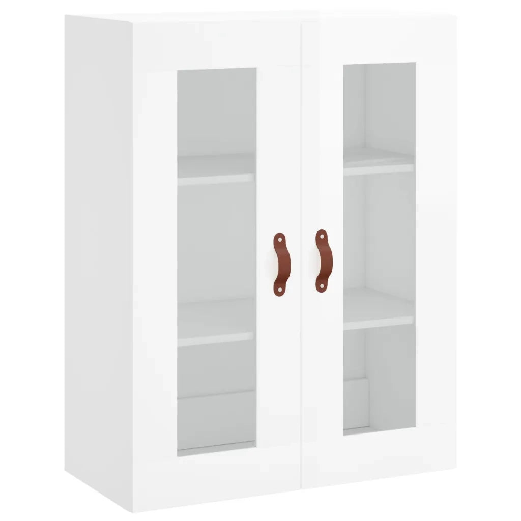 Mobile a Parete Bianco Lucido 69,5x34x90 cm 828454