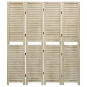 Divisorio Ambienti | Divider per stanze | Paravento a 4 Pannelli 140 x 165 cm Legno Massello di Paulownia