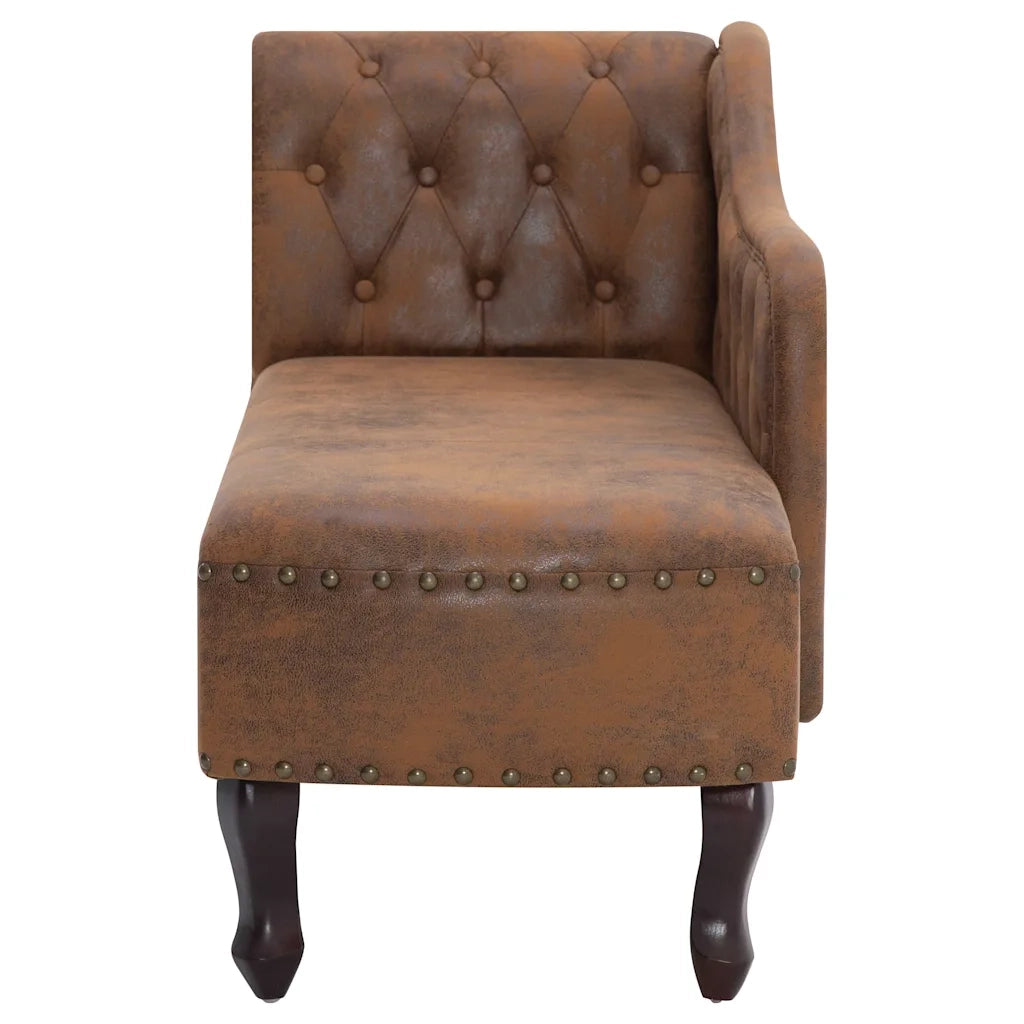 Sdraio Marrone in Pelle Scamosciata Artificiale 281278