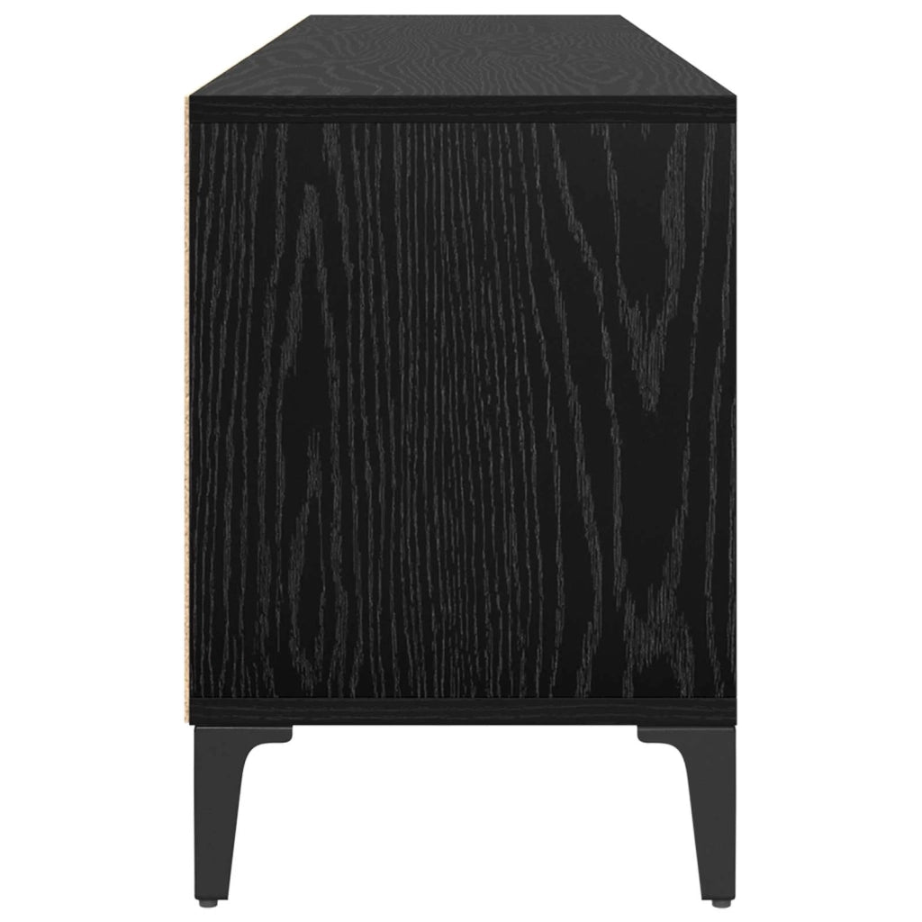 Mobile TV con cassetto Rovere Nero 150 x 30 x 45 cm 879485