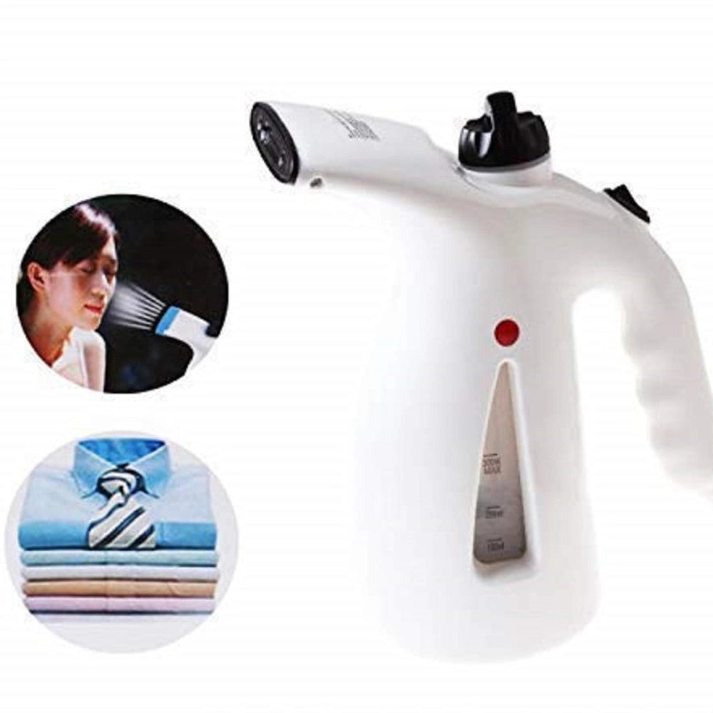 Trade Shop - Vaporizzatore Portatile Multifunzione Per Indumenti Viso 4in1 Stira Sterilizza Umidifica -