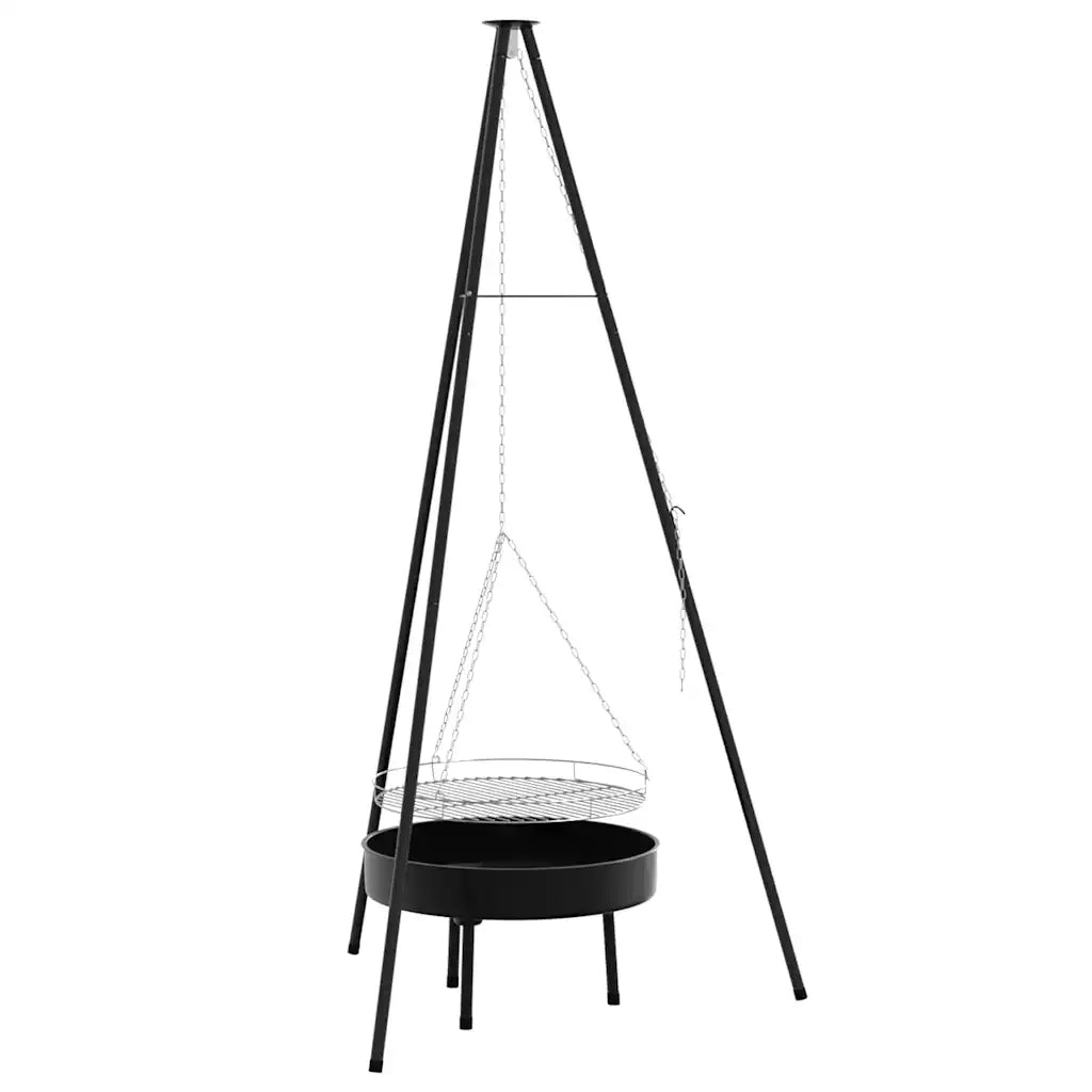 Treppiede da Campeggio 3 pz Nero Acciaio CFW2870069