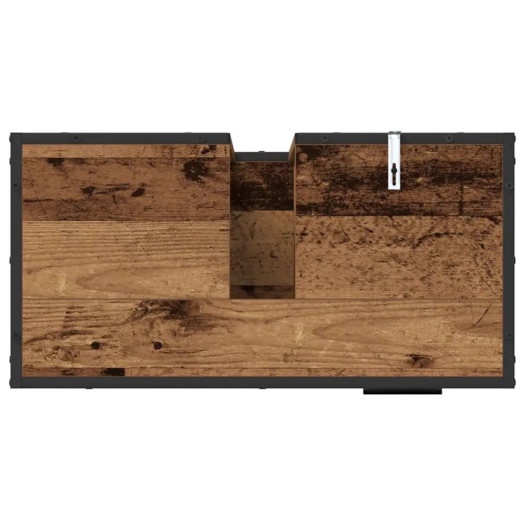 vidaXL Set di mobili per il bagno 2 pcs Legno vecchio 65 x 33 x 60 cm