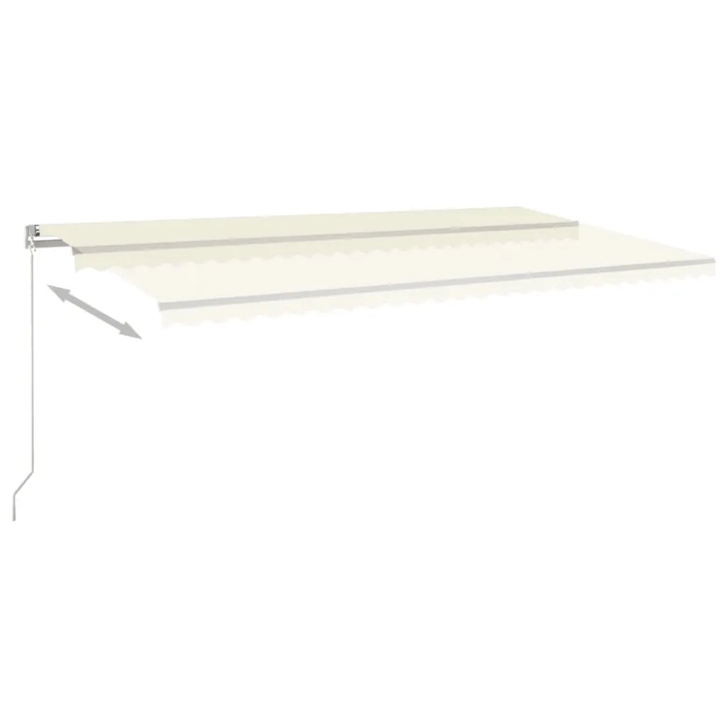 Tenda da Sole Retrattile Manuale 600x350 cm Crema 3069037