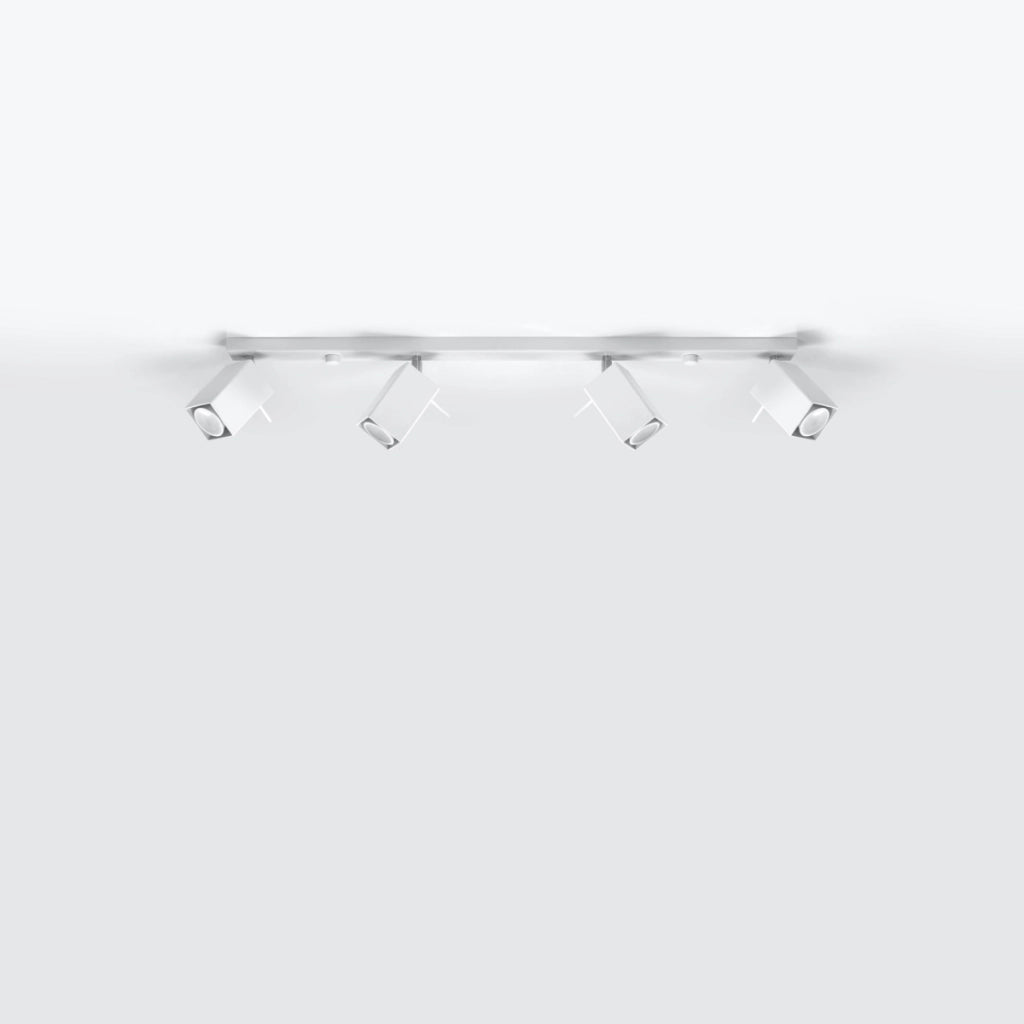 Lampada da soffitto in acciaio stile industriale MERIDA 4x GU10 LED regolabile bianco