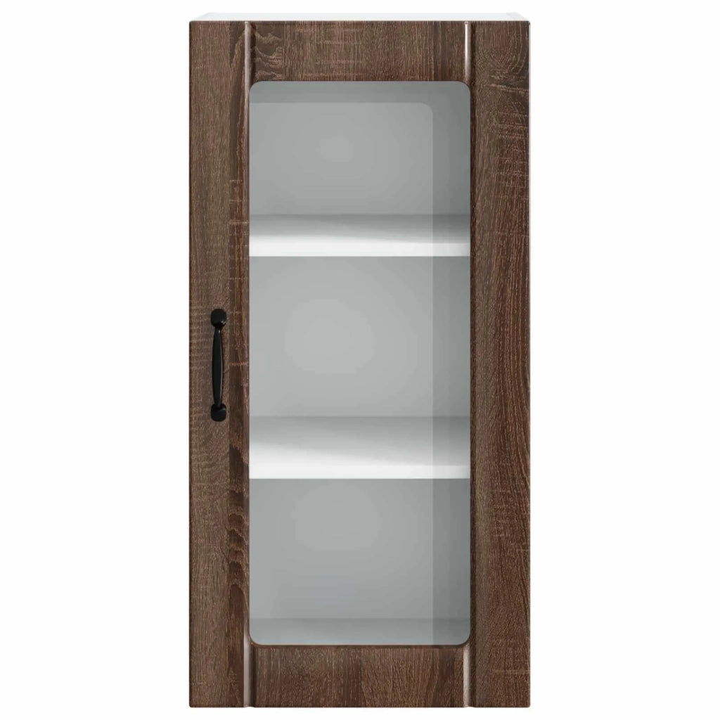 Mobile da cucina con porta 2 pz-Set di 2 Armadio da cucina Rovere Marrone 40 x 31 x 80 cm