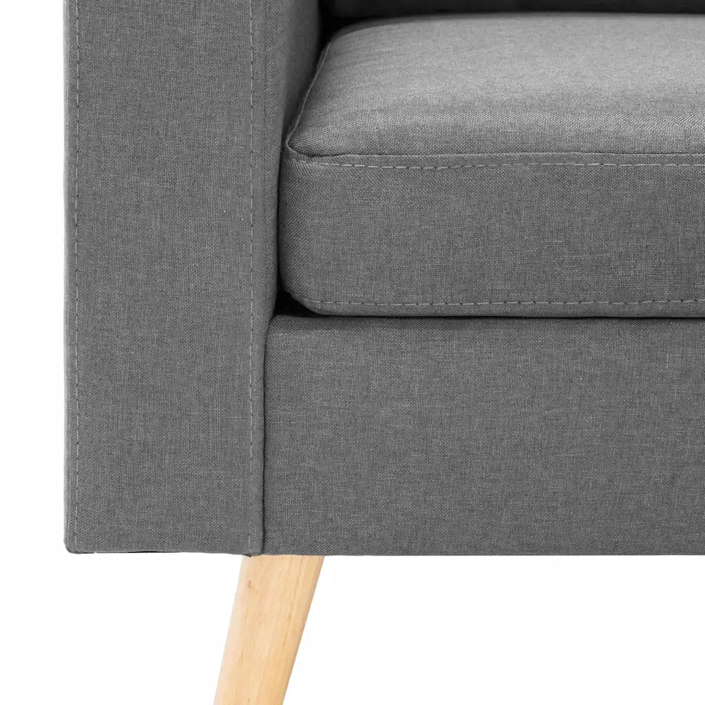 Poltrona-Divano Sedia-Poltroncina Grigio Chiaro in Tessuto 794760