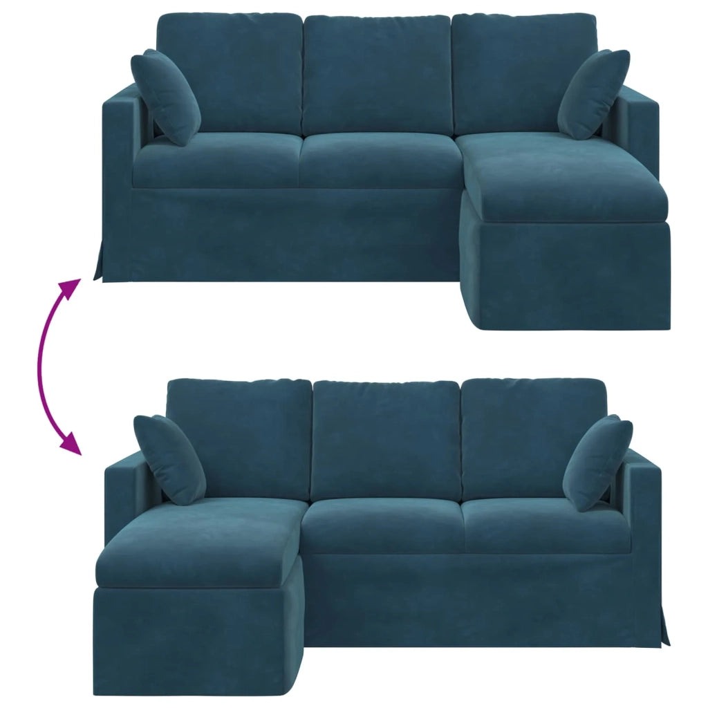 Divano Blu 178 x 134 x 80 cm Velluto 42024457