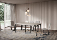 Consolle Allungabile 90-300x40x77 cm Rio Premium Cashmere Telaio Antracite