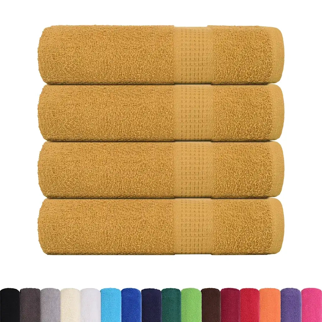 Asciugamani da doccia FROGN 4 pz | Teli per bagno Oro 70x140 cm 360 g/m2