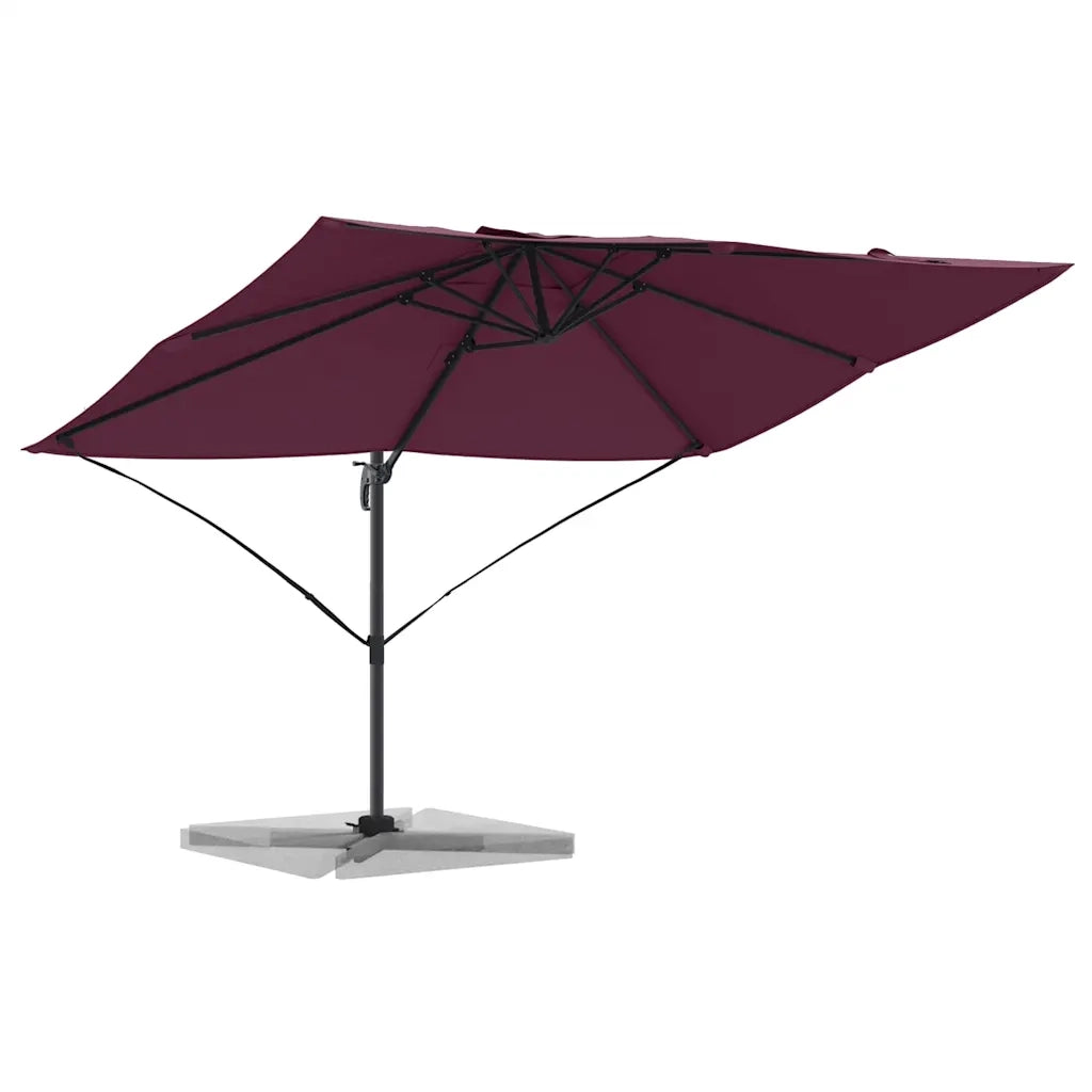 Ombrellone-Ombrello da giardino balcone Rosso Bordeaux 351 x 250 x 260 cm