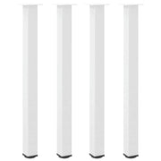 Set di 4 gambe regolabili per tavolo da bar 110-112 cm design moderno soggiorno/cucina acciaio bianco 02_0056778