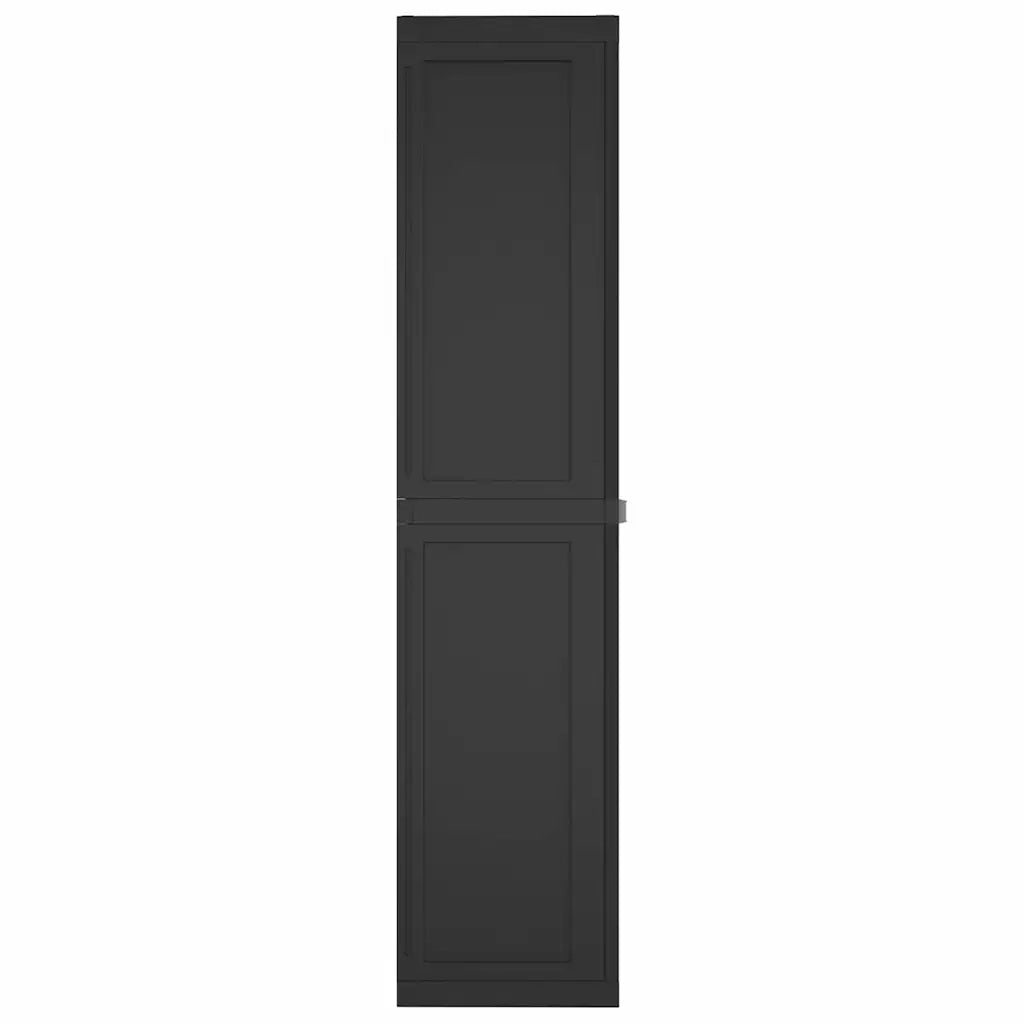 Armadio da Esterno Nero 97x37x165 cm in PP 364208