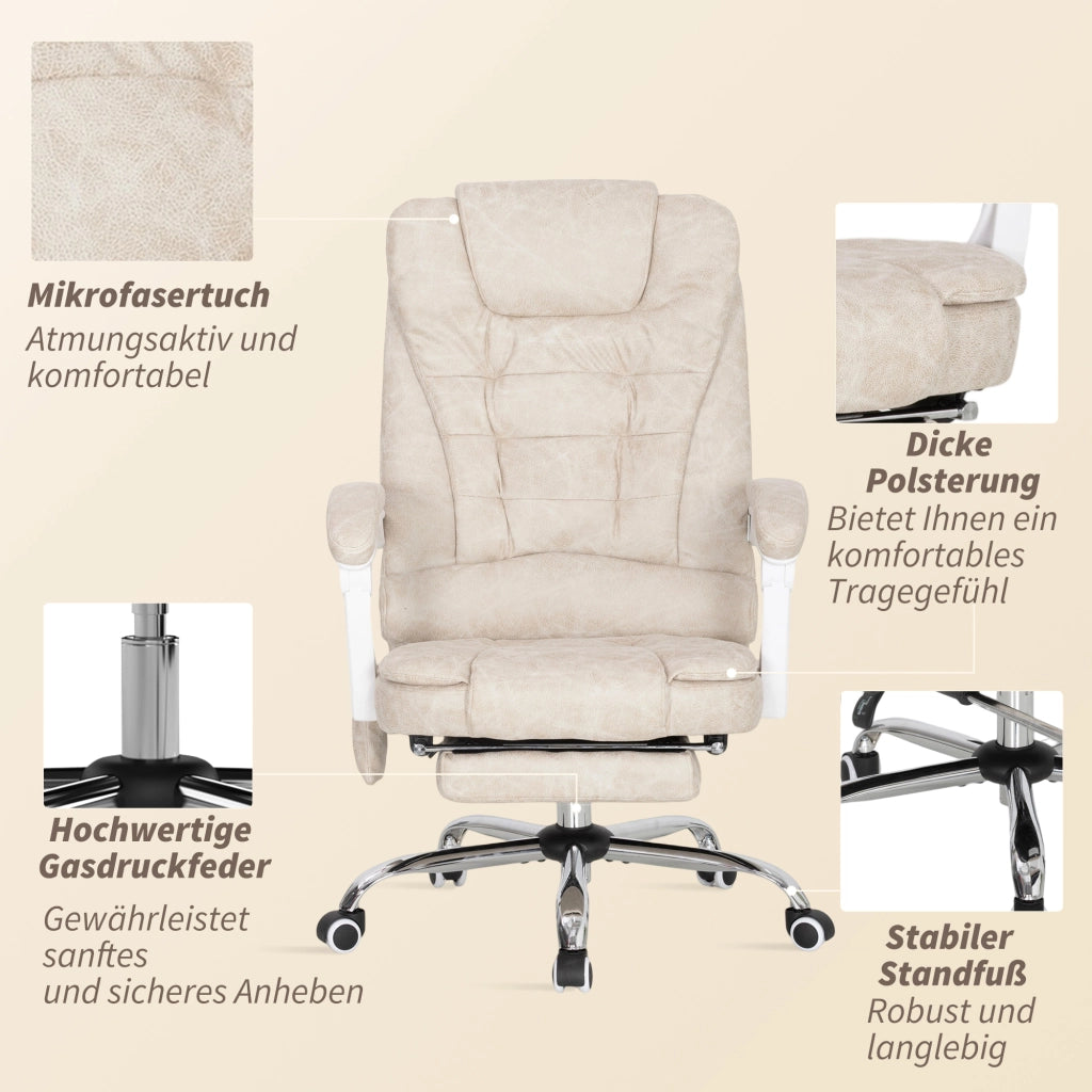 Sedia da ufficio ergonomica con massaggio ¨C zephmum ¨C Grigio 65x160x104cm