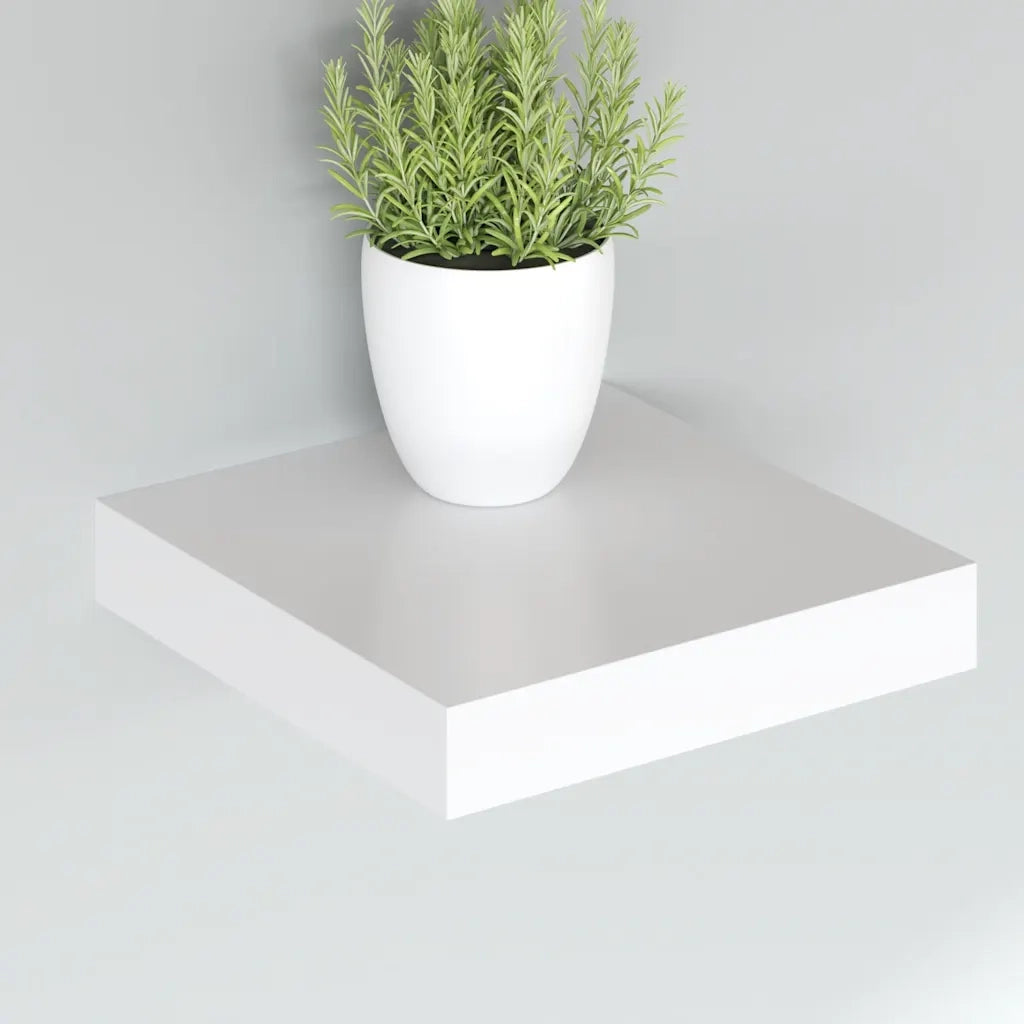 Scaffali a Parete 2 pz Bianco 23x23,5x3,8 cm in MDF cod mxl 33650
