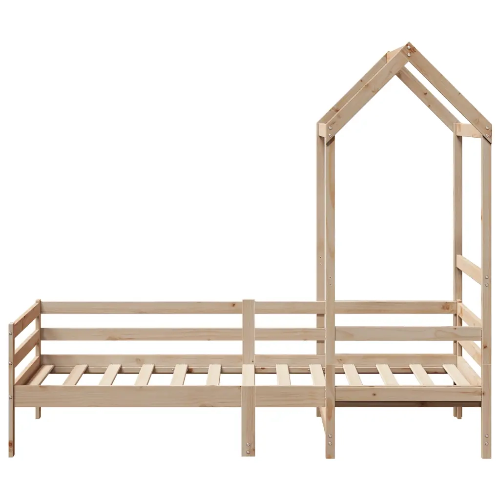 Letto singolo | Letto per adulti | Dormeuse con Tetto 80x200 cm in Legno Massello di Pino