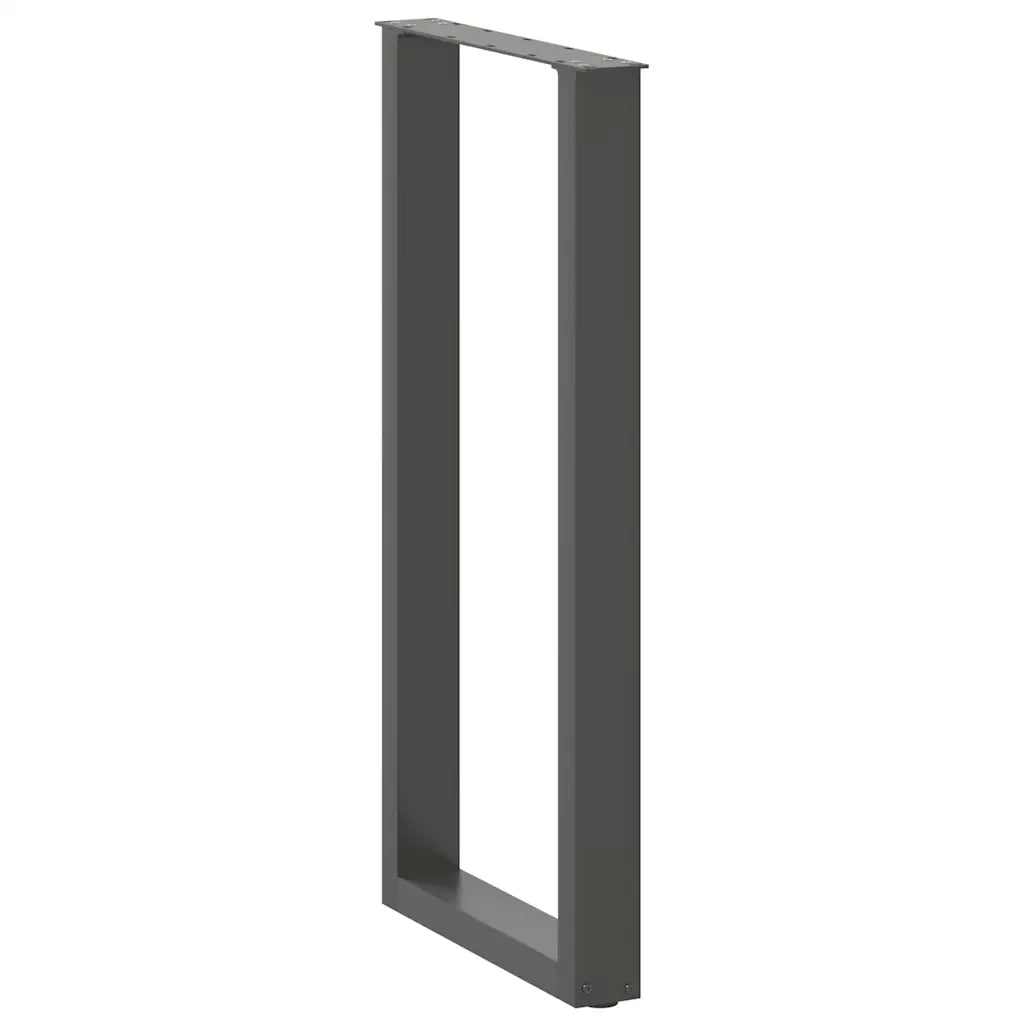 Gambe per tavolo da bar a forma di U 2 pz Antracite 40x(100-101) cm Acciaio 4013230
