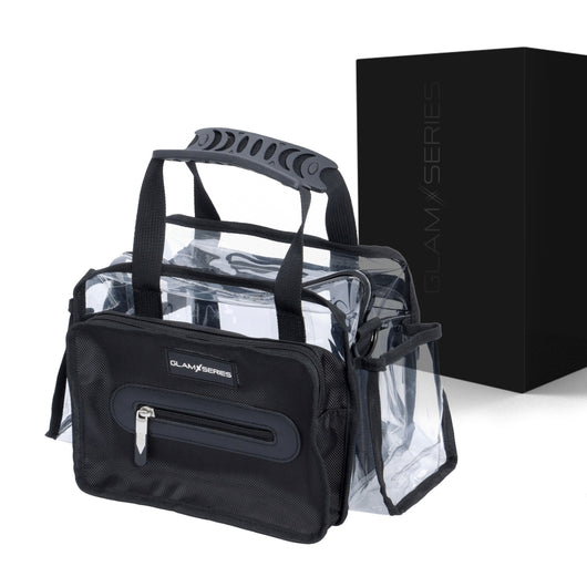 GlamSeries GlamSetter M Borsa per trucco 230 x 120 x 180 mm, beauty case trasparente con diverse opzioni di trasporto