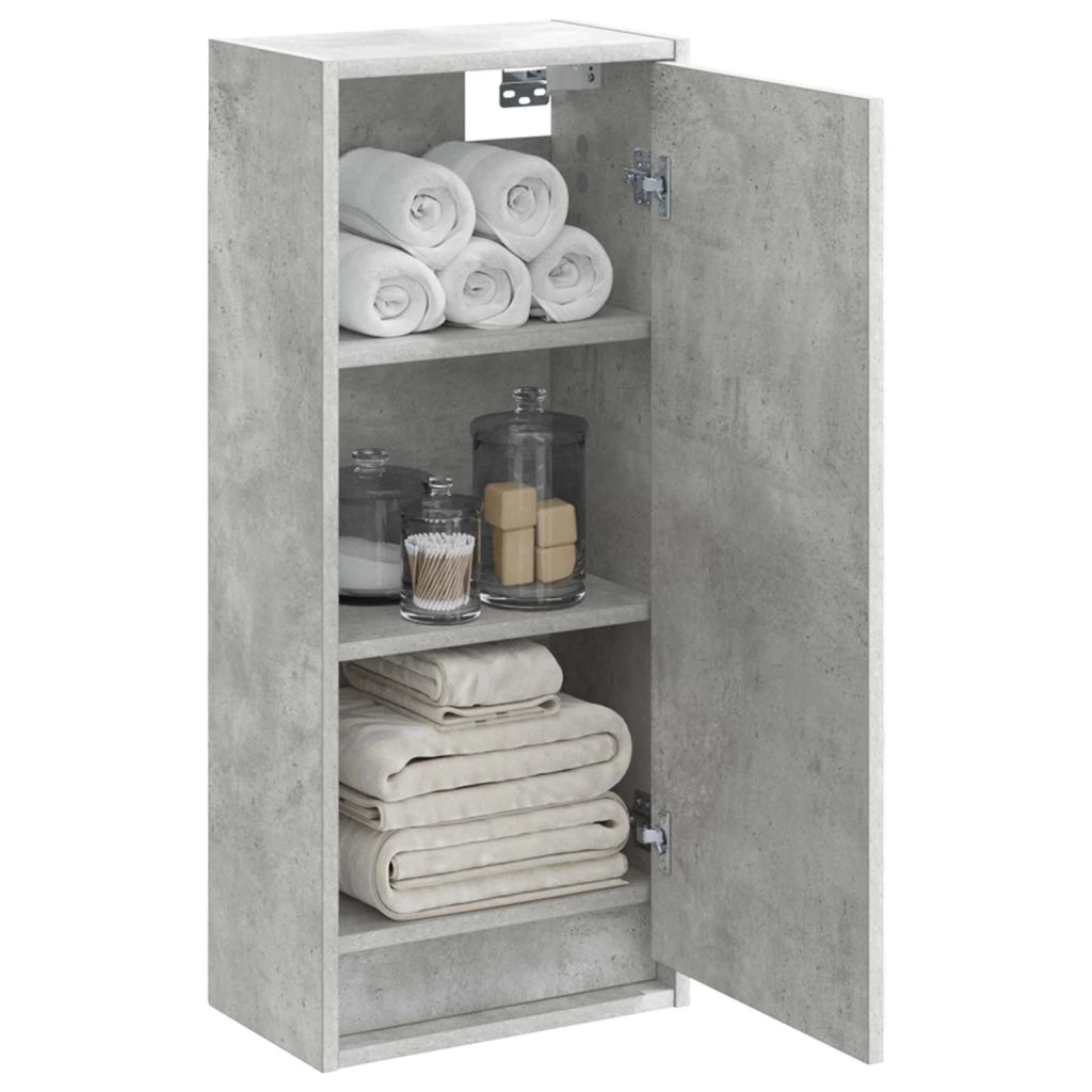 Mobile lavabo da parete Grigio Cemento 35 x 20 x 81 cm 890763