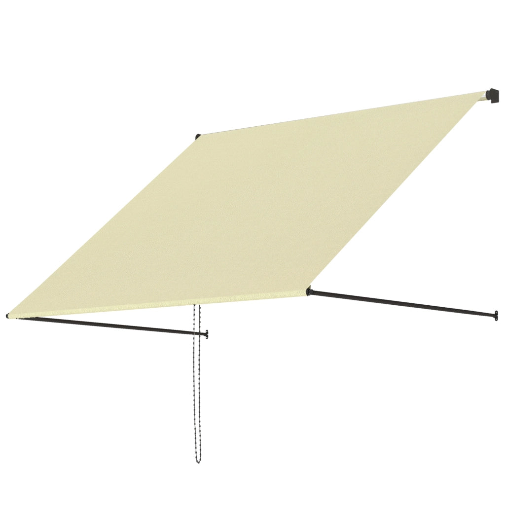 Tenda da sole retrattile manuale ¨C zephmum ¨C 150x116 cm crema alluminio poliestere