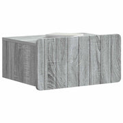 Set di 2 Comodini | Armadio da Notte | Mobiletto da notte a muro Grigio Sonoma 49 x 34,5 x 24 cm