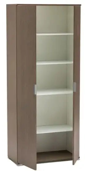 Armadio 2 ante rovere grigio già montato L75 H174 P38