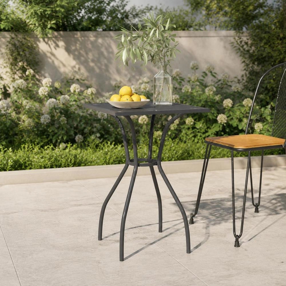 Garden Table Anthracite 50x50x72 Cm Steel Mesh
