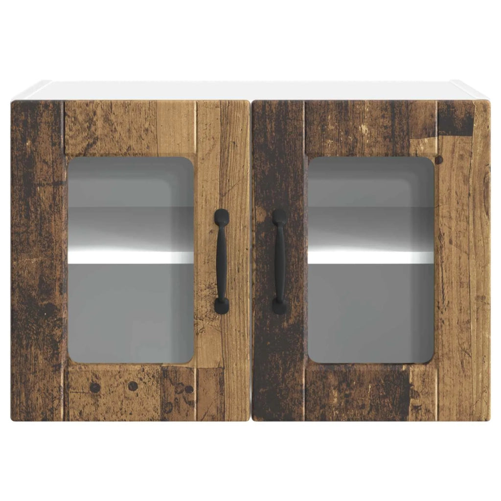 Mobile da cucina con porta 2 pz-Set di 2 Armadio da cucina Legno vecchio 60 x 31 x 40 cm 621468