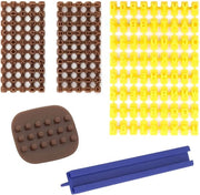 Kit di stampi per ceramica e argilla 3 pezzi - inclusa combinazione di strumenti 2 pezzi - timbri in plastica per numeri e lettere per argilla - progetti DIY - timbri per biscotti per biscotti e ceramica