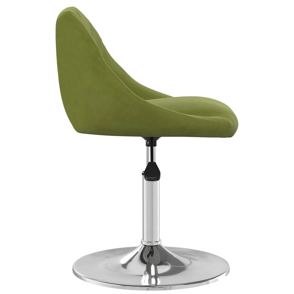 Sedie da Pranzo Girevoli 2 pz Verde Chiaro in Velluto 335285