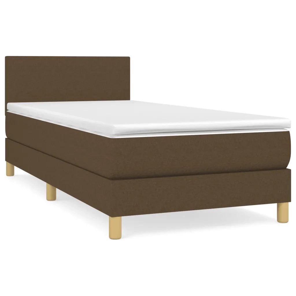 Giroletto a Molle con Materasso Marrone Scuro 90x200 cm Tessuto cod mxl 62359